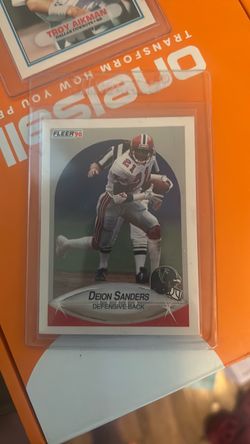 1990 Fleer Deion Sanders #382 Atlanta Falcons Defensive Back Hall of Fame HOF