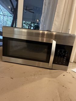 stainless steel LG over-the-range microwave