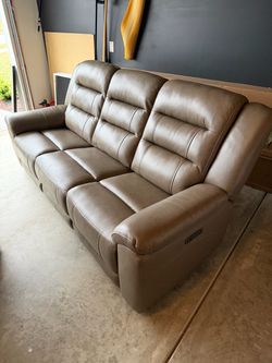 3seat Leather Power Reclining Leather Sofa