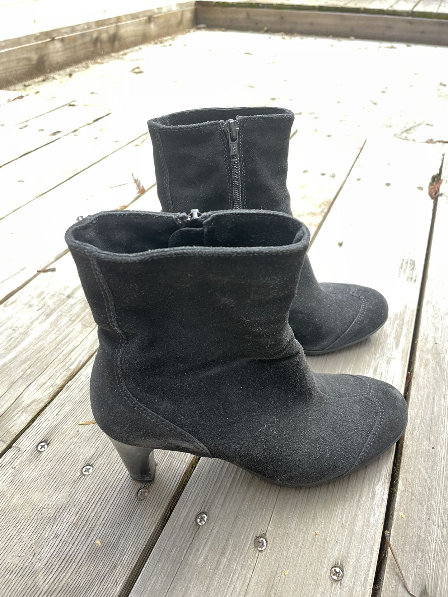 Black Suede Bootie