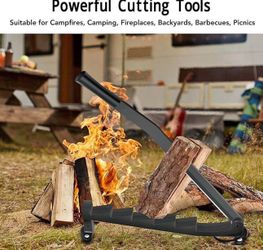 Wall-mounted log splitter, carbon steel log splitter for wood, manual log splitter, indoor and outdoor wood splitter, includes gloves and  Brand New s