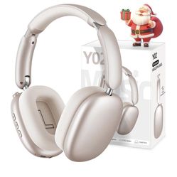 Y02 Active Noise Cancelling Headphones,60H Battery,5 EQ Music Modes,Hi-Res Audio,Deep Bass,Foldable Wireless Over Ear Bluetooth 5.4 Headset,Breathable