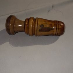 Hand Carved Duck Call Pine Wood 