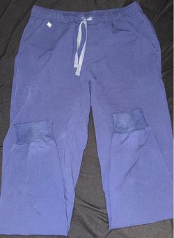 Used men’s small navy blue Figs jogger scrub pants.