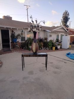 Table And Flower Arrangement