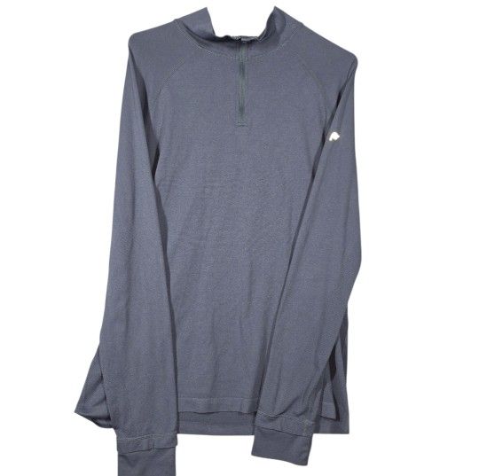 Fabletics Performance Long Sleeve Shirt Mens L Navy 1/4 Zip Long Sleeve