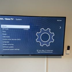 50 Inch TV With Wall Mount
