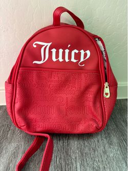 Juicy Couture Red Leather Backpack