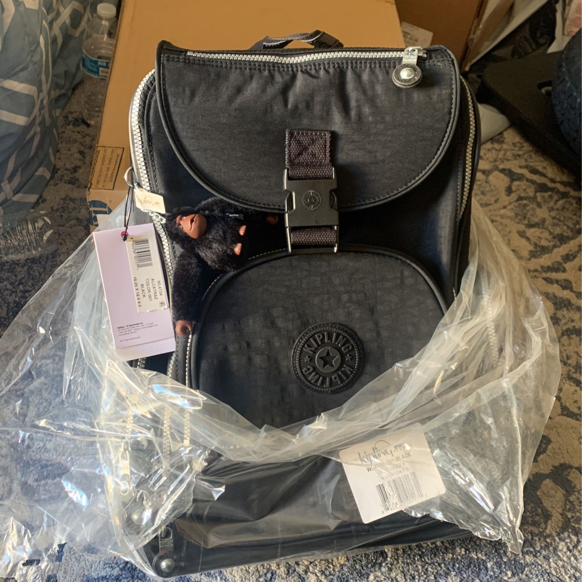 Kipling Rolling Backpack Black Alcatraz