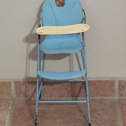 Antique Pressed Steel 1940s BABY DOLL HIGH CHAIR & Tray AMSCO.

