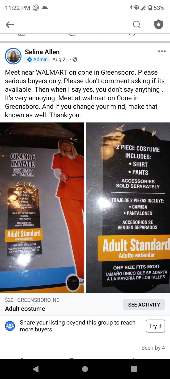 Adult Costume