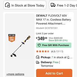 DEWALT FLEXVOLT 60V MAX 17 in. Cordless Battery Powered Attachment Capable Trimmer Kit with (1) FLEXVOLT 9Ah Battery & Charger