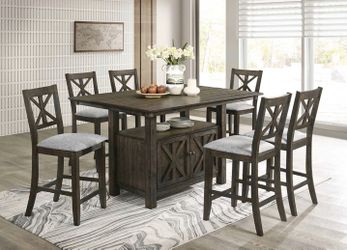 7 Pc Counter Height Dining Set