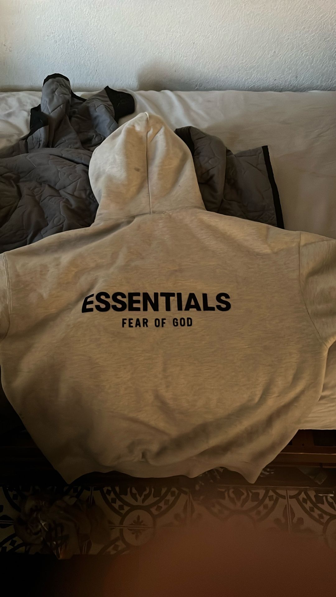 Essentials Hoodie, White, Large