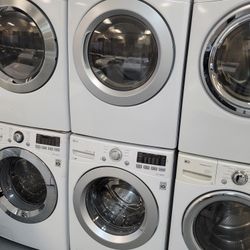 LG Front Load Washer And Stackable Gas Dryer Set