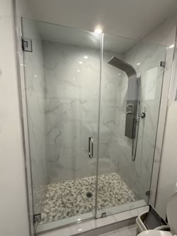 Frameless Glass Shower Door – 80” x 56”. .