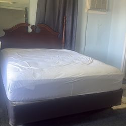 Free Queen size bedframe and mattress