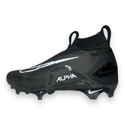 Nike Alpha Menace Elite 3 Flyknit Football Cleat Black White CT6648-010 Size 7.5
