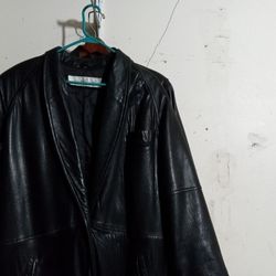 Women's Full Length Genuine Leather Coat
