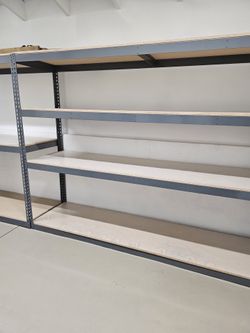 Garage Storage Room Shed Shelving Racks 96 in W x 24 in D Shelves Similar To Uline Delivery Available