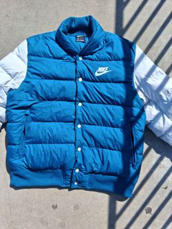 Nike Puffer Jacket Teal and White