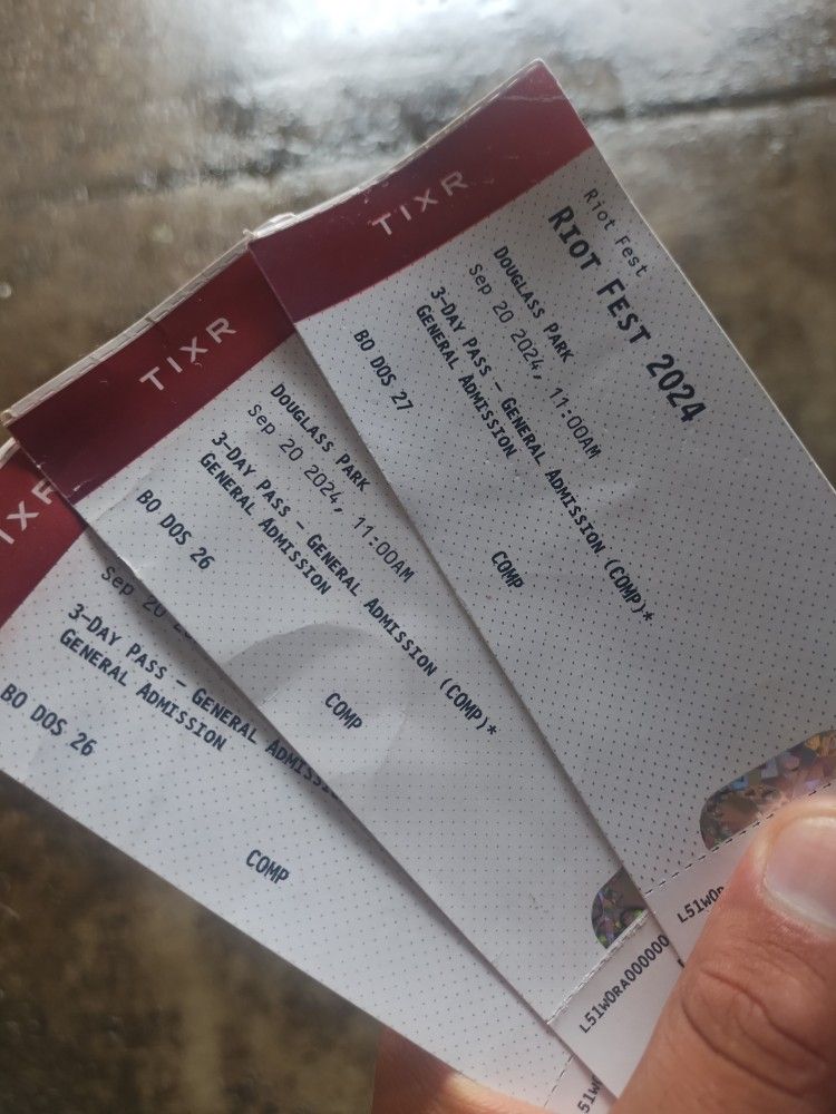 Sunday Riot Fest GA Passes
