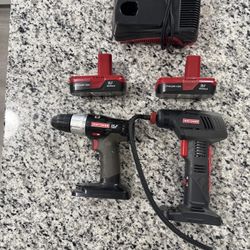 Craftsman 19.2 Battery Drill And Air Pump