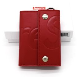 Supreme Leather Chain Wallet (FW25) Red *BRAND NEW*