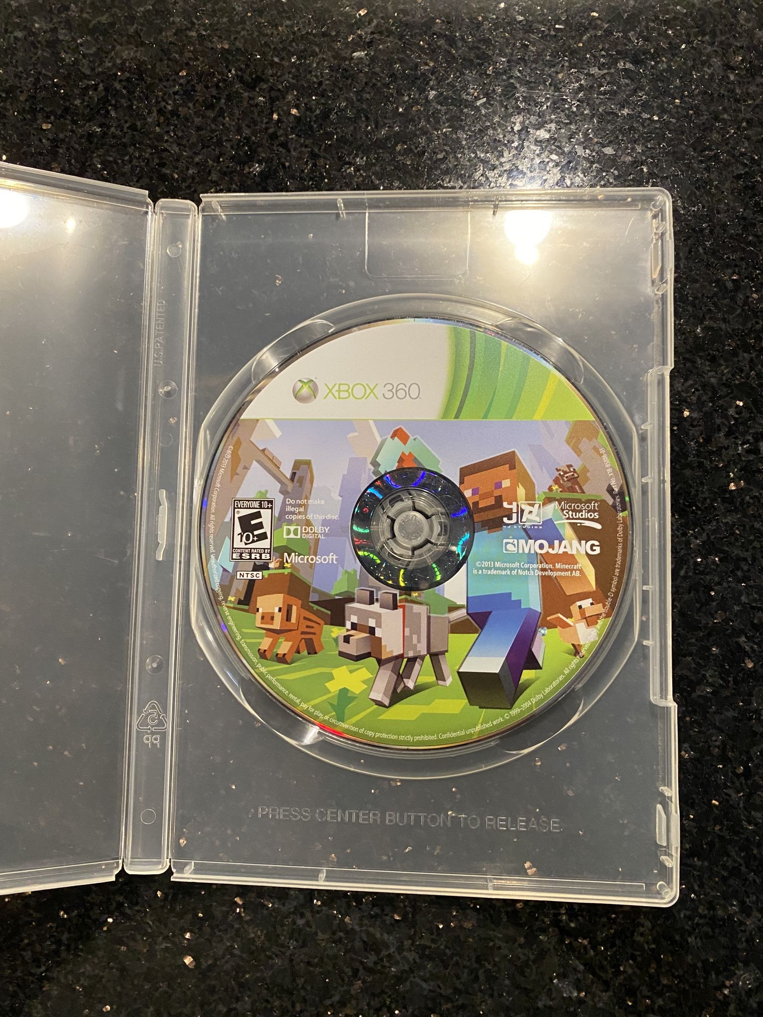 Minecraft Video Game for the Xbox 360 Disc Only in Generic Box
