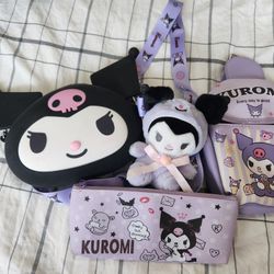Kuromi Accessories!! 3 Bags 1 Plush Keychain!