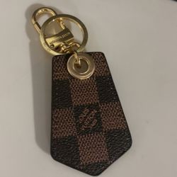 Lv Monogram Keychain In Brown And Gold 