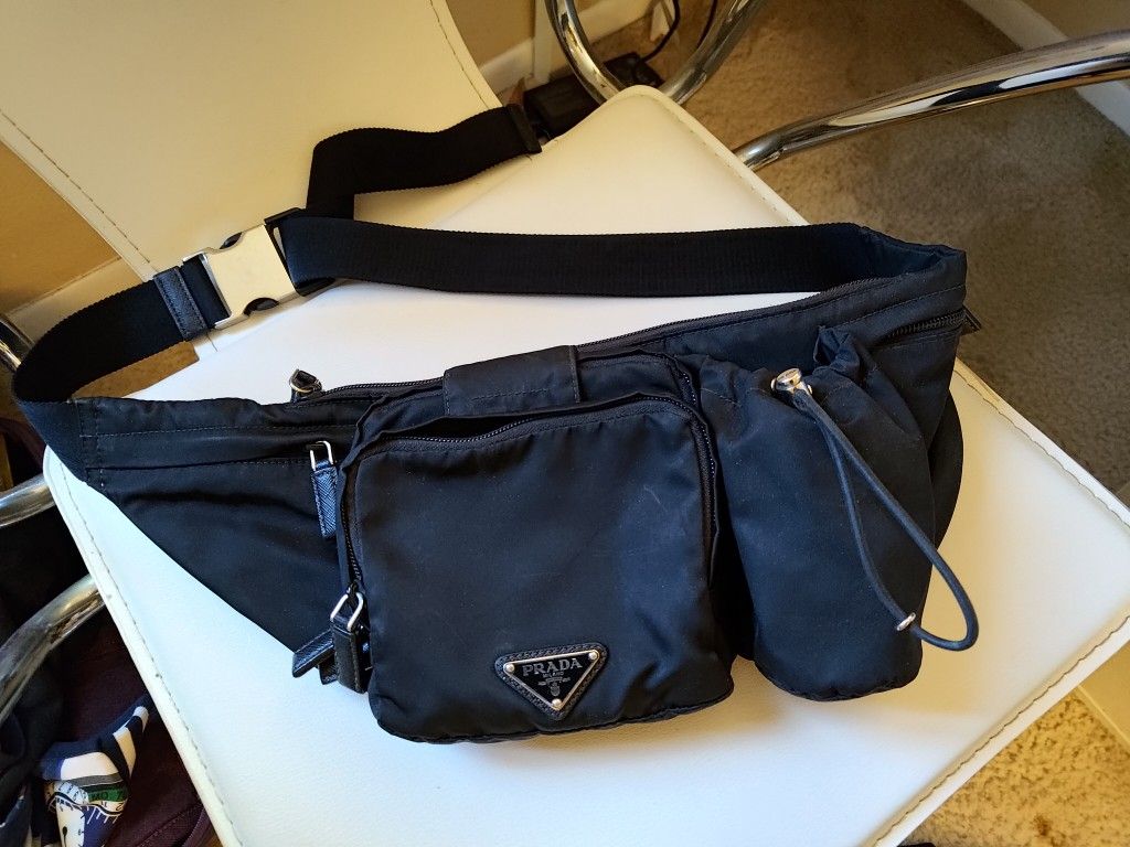 Prada Re-Nylon and Saffiano leather belt bag
