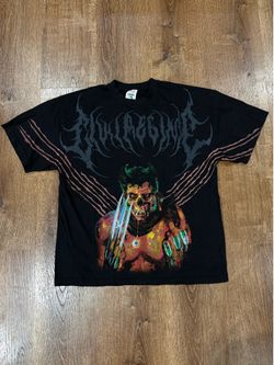 Civil regime Black and yellow Wolverine graphic tee size Large