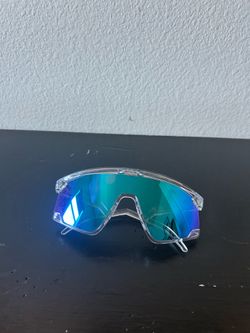 Blue Oakley sunglasses