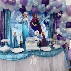 Elsa and Ana frozen birthday decoration