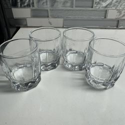 Set of 4 Heavy Bottom Shot Glasses