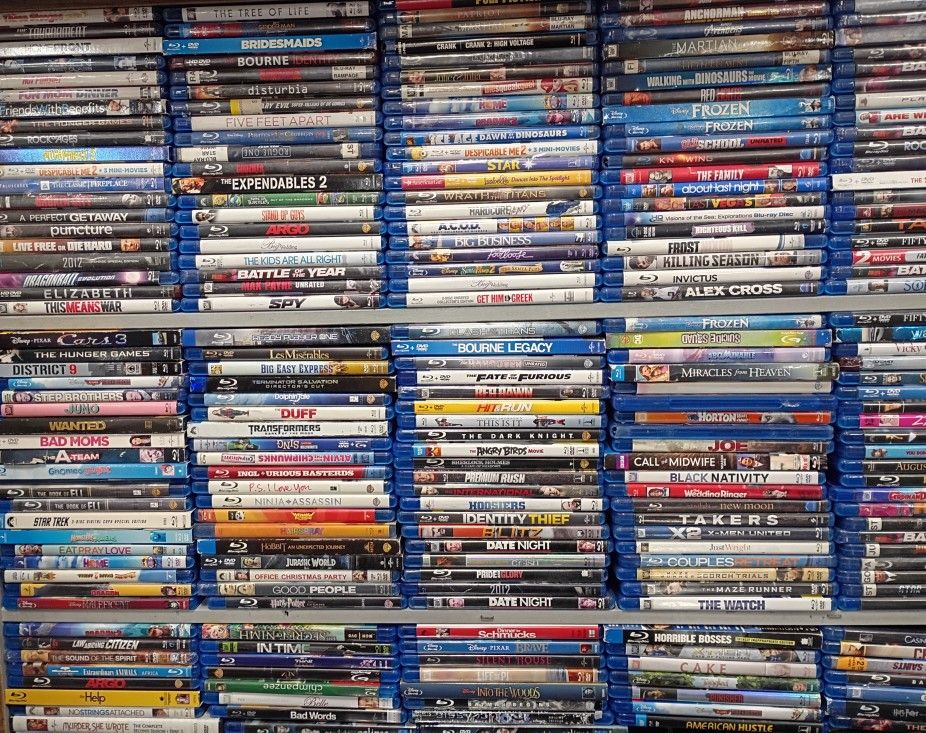 Blu Rays Dvds VHS Laser Disc $2 Each