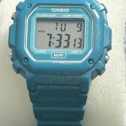 Blue Casio Digital wr Watch 