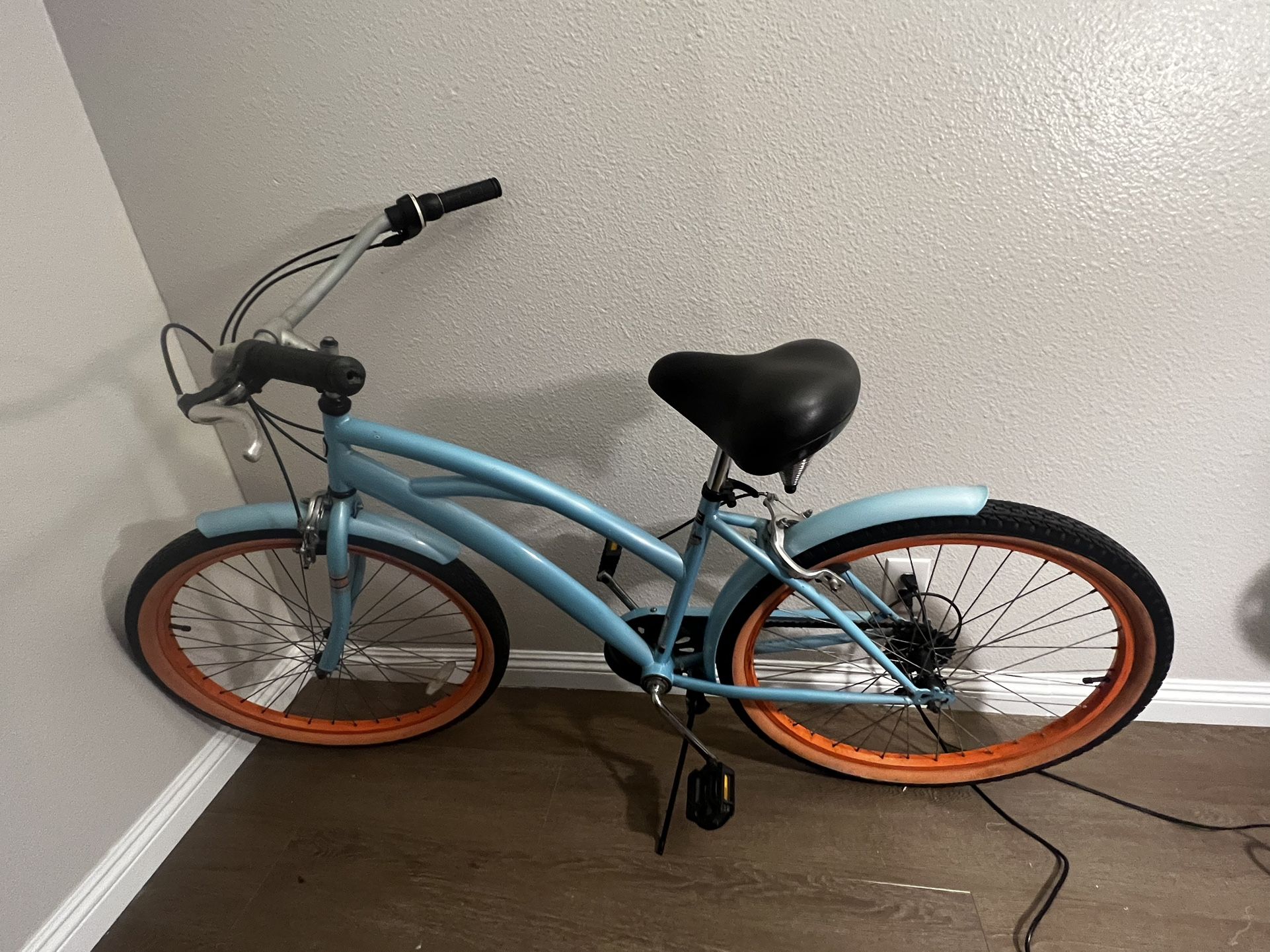 Blue 7 Speed Beach Cruiser