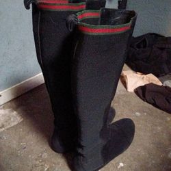 Gucci Suede Knee High Boots 