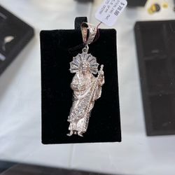 San Judas silver pendant 
