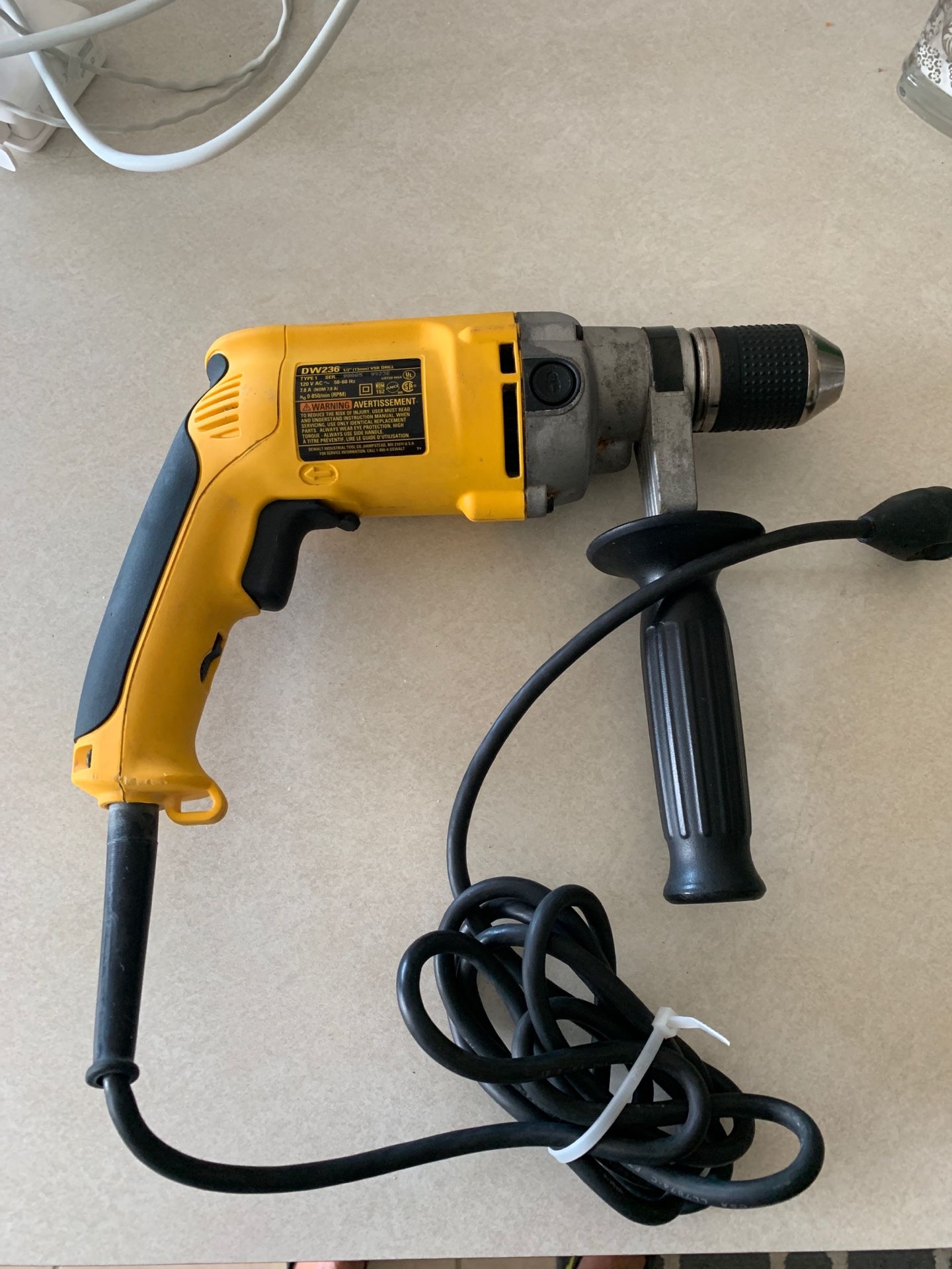 DeWalt DW236 corded hammer drill 12” keyless chuck for Sale in Port St