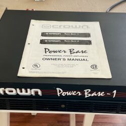 CROWN / Power Base-1, Pro Audio Amplifier, DJ
