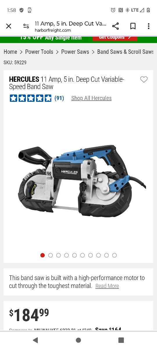 Hercules Portable Band Saw for Sale in Portland, OR OfferUp