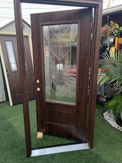 New door stel Mastercraft size w36 h80 right hand Inswing Compasite frame molding to $650
