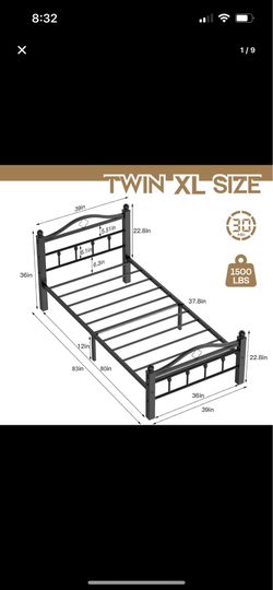 Twin XL platform bed frame