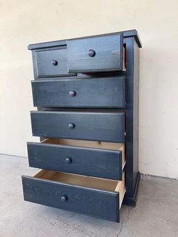 Duplex 6 Drawer black Pine