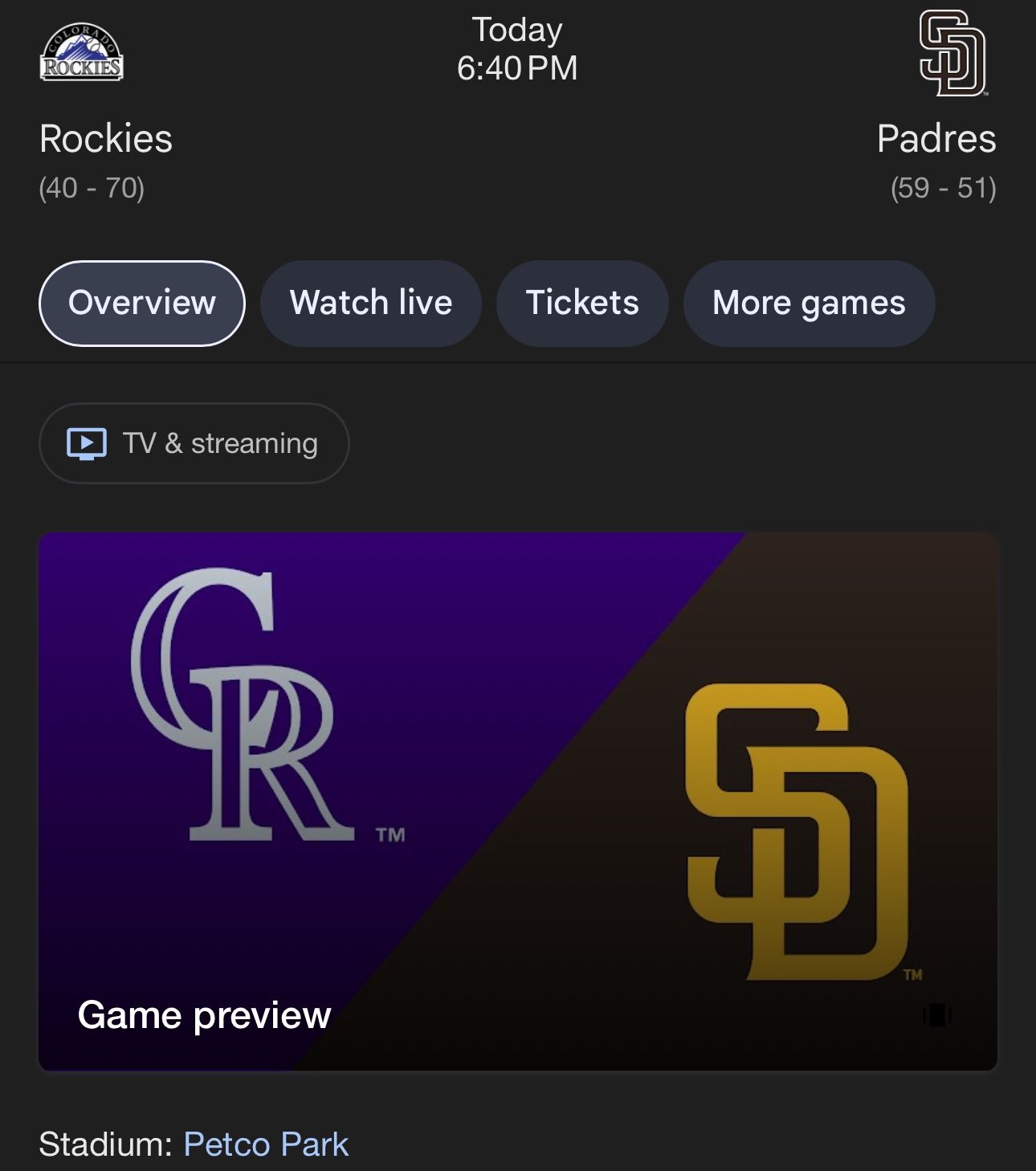 Padres Vs Rockies Tickets