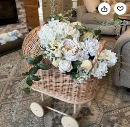 Wicker Baby Carriage