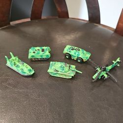 Vintage Micro Machines Military Tank Chopper Hovercraft
